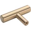 imageDECRAFTS 10PCS Brushed Brass Cabinet Knobs Gold Drawer Dresser Pulls Decorative Solid Kitchen Cupboard Hardware 2 Inch Diameter T Bar