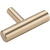 imageDECRAFTS 10PCS Brushed Brass Cabinet Knobs Gold Drawer Dresser Pulls Decorative Solid Kitchen Cupboard Hardware 2 Inch Diameter T Bar