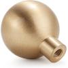 imageDECRAFTS 10PCS Brushed Brass Gold Decorative Cabinet Knobs Solid Pure Copper Kitchen Hardware Cupboard Drawer Dresser Pulls Ball 08quot