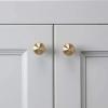 imageDECRAFTS 10PCS Brushed Brass Gold Decorative Cabinet Knobs Solid Pure Copper Kitchen Hardware Cupboard Drawer Dresser Pulls Ball 08quot