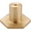 imageDECRAFTS 10PCS Brushed Brass Gold Decorative Cabinet Knobs Solid Pure Copper Kitchen Hardware Cupboard Drawer Dresser Pulls Hexagon