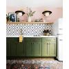 imageDECRAFTS 10PCS Brushed Brass Gold Decorative Cabinet Knobs Solid Pure Copper Kitchen Hardware Cupboard Drawer Dresser Pulls Hexagon