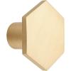 imageDECRAFTS 10PCS Brushed Brass Gold Decorative Cabinet Knobs Solid Pure Copper Kitchen Hardware Cupboard Drawer Dresser Pulls Hexagon