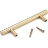 imageDECRAFTS 5PCS Gold Cabinet Pulls Solid Brass Drawer Handles Kitchen Dress Cupboard Hardware 59inch Overall Length 38inch Hole Center