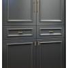 imageDECRAFTS 5PCS Gold Cabinet Pulls Solid Brass Drawer Handles Kitchen Dress Cupboard Hardware 59inch Overall Length 38inch Hole Center