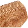 imageDECRAFTS Hexagon Rattan Serving Tray for Coffee Table Woven Decorative Basket Trays for Ottoman Natural 98inch x 2inch87 x 87 x 18