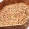 imageDECRAFTS Hexagon Rattan Serving Tray for Coffee Table Woven Decorative Basket Trays for Ottoman Natural 98inch x 2inch87 x 87 x 18