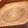 imageDECRAFTS Hexagon Rattan Serving Tray for Coffee Table Woven Decorative Basket Trays for Ottoman Natural 98inch x 2inch98 x 98 x 2
