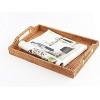 imageHandWoven Rattan Rectangular Serving Tray with Handles for Breakfast Drinks Snack for Coffee Table 145x102x14inches17x114x18inches
