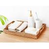 imageHandWoven Rattan Rectangular Serving Tray with Handles for Breakfast Drinks Snack for Coffee Table 145x102x14inches17x114x18inches