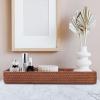 imageRattan Bathroom Vanity Trays Toilet Tank Baskets Long Narrow Hand Towel Storage Basket for Storage Decorative Honey Brown 102 x 49 x 18 inchHoney Brown