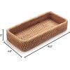 imageRattan Bathroom Vanity Trays Toilet Tank Baskets Long Narrow Hand Towel Storage Basket for Storage Decorative Honey Brown 102 x 49 x 18 inchNatural