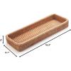 imageRattan Bathroom Vanity Trays Toilet Tank Baskets Long Narrow Hand Towel Storage Basket for Storage Decorative Honey Brown 102 x 49 x 18 inchNatural