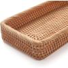 imageRattan Bathroom Vanity Trays Toilet Tank Baskets Long Narrow Hand Towel Storage Basket for Storage Decorative Honey Brown 102 x 49 x 18 inchNatural