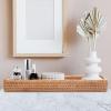 imageRattan Bathroom Vanity Trays Toilet Tank Baskets Long Narrow Hand Towel Storage Basket for Storage Decorative Honey Brown 102 x 49 x 18 inchNatural