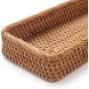 imageRattan Bathroom Vanity Trays Toilet Tank Baskets Long Narrow Hand Towel Storage Basket for Storage Decorative Honey Brown 102 x 49 x 18 inchNatural