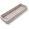 imageRattan Bathroom Vanity Trays Toilet Tank Baskets Long Narrow Hand Towel Storage Basket for Storage Decorative Honey Brown 102 x 49 x 18 inchWhitewash