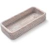 imageRattan Bathroom Vanity Trays Toilet Tank Baskets Long Narrow Hand Towel Storage Basket for Storage Decorative Honey Brown 102 x 49 x 18 inchWhitewash