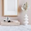 imageRattan Bathroom Vanity Trays Toilet Tank Baskets Long Narrow Hand Towel Storage Basket for Storage Decorative Honey Brown 102 x 49 x 18 inchWhitewash