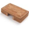 imageRattan Napkin Holder Rectangle Woven Flat Napkin Basket Tray For Tables 95quot x 55quot x 2quot RectangleRectangle