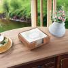 imageRattan Napkin Holder Rectangle Woven Flat Napkin Basket Tray For Tables 95quot x 55quot x 2quot RectangleSquare