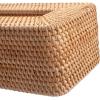 imageRattan Tissue Box Cover Natural Woven Facial Napkin Holder Rectangular 10 x 61 x 41 Inch WhiteNatural