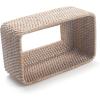 imageRattan Tissue Box Cover Natural Woven Facial Napkin Holder Rectangular 10 x 61 x 41 Inch WhiteWhite