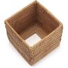 imageRattan Tissue Box Cover Natural Woven Facial Napkin Holder Square Honey Brown 55x55x59 InchNatural