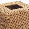 imageRattan Tissue Box Cover Natural Woven Facial Napkin Holder Square Honey Brown 55x55x59 InchNatural