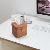 imageRattan Tissue Box Cover Natural Woven Facial Napkin Holder Square with Lid 57 x 57 x 55 Inch NaturalNatural