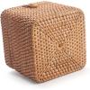 imageRattan Tissue Box Cover Natural Woven Facial Napkin Holder Square with Lid 57 x 57 x 55 Inch NaturalNatural
