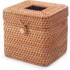 imageRattan Tissue Box Cover Natural Woven Facial Napkin Holder Square with Lid 57 x 57 x 55 Inch NaturalNatural