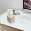 imageRattan Tissue Box Cover Natural Woven Facial Napkin Holder Square with Lid 57 x 57 x 55 Inch NaturalWhite