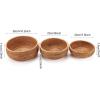 imageRound Rattan Fruit Baskets Woven Storage Bowls Key Holder Stackable for Shelf Kitchen Tabletop Natural Set of 3Round