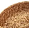 imageRound Rattan Fruit Baskets Woven Storage Bowls Key Holder Stackable for Shelf Kitchen Tabletop Natural Set of 3Round