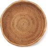 imageRound Rattan Fruit Baskets Woven Storage Bowls Key Holder Stackable for Shelf Kitchen Tabletop Natural Set of 3Wave
