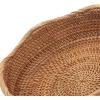 imageRound Rattan Fruit Baskets Woven Storage Bowls Key Holder Stackable for Shelf Kitchen Tabletop Natural Set of 3Wave