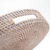 imageRound Rattan Serving Tray Decorative Woven Ottoman Trays with Handles for Coffee Table Natural Small 118 inch x 24 inchWhitewash