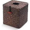 imageSeagrass Square Tissue Box Cover Woven Napkin Holder Decorative for Bathroom Farmhouse Coffee 55 x 55 x 55 InchCoffee