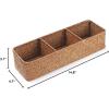 imageSeagrass Storage Basket with Lid Rectangular Small Woven Shelf Baskets with Sections for Organize Snack Toys WhitewashNatural 3 Sections without Lid
