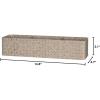 imageSeagrass Storage Basket with Lid Rectangular Small Woven Shelf Baskets with Sections for Organize Snack Toys WhitewashWhitewash 3 Sections without Lid