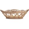 imageWoven Bread Baskets for Serving Rattan Tray for Fruit Food Kitchen Taptop Natural 106inch D x 35inch HNatural