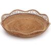 imageWoven Bread Baskets for Serving Rattan Tray for Fruit Food Kitchen Taptop Natural 106inch D x 35inch HNatural