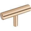 imageDECRAFTS 10PCS Brushed Brass Cabinet Knobs Gold Drawer Dresser Pulls Decorative Solid Kitchen Cupboard Hardware 2 Inch Diameter T Bar