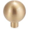 imageDECRAFTS 10PCS Brushed Brass Gold Decorative Cabinet Knobs Solid Pure Copper Kitchen Hardware Cupboard Drawer Dresser Pulls Ball 08quot