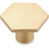 imageDECRAFTS 10PCS Brushed Brass Gold Decorative Cabinet Knobs Solid Pure Copper Kitchen Hardware Cupboard Drawer Dresser Pulls Hexagon