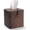 imageSeagrass Square Tissue Box Cover Woven Napkin Holder Decorative for Bathroom Farmhouse Whitewash 55 x 55 x 55 InchCoffee