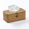 imageSeagrass Tissue Box Cover Rectangular Woven Napkin Holder Decorative for Bathroom Farmhouse Natural 10 x 55 x 42 InchNatural
