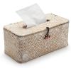 imageSeagrass Tissue Box Cover Rectangular Woven Napkin Holder Decorative for Bathroom Farmhouse Natural 10 x 55 x 42 InchWhitewash