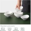 imageDOWAN White Cereal bowls 16 Ounces Ceramic Dessert Bowls Set of 6 Oval Ice Cream Bowls for Cereal Snack Dessert Pasta and Side Dish Microwave ampamp Dishwasher Safe Good Size for Garden Tea Parties3 Ounces